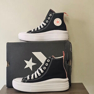 Converse CTAS Move Canvas  HI Top Sneakers Women's  6 Black Pink  271716C NEW